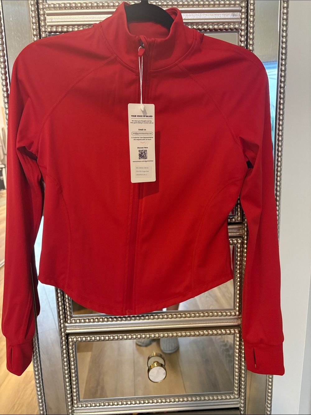 Rainbow Red Women’s Full-Zip Bomber Jacket